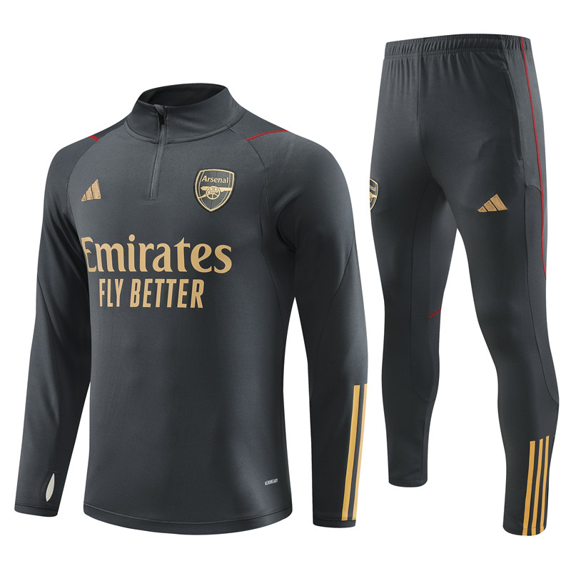 Arsenal 23-24 Kids Long Sleeve Training Set Dark Grey